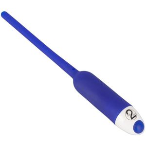 Vibrerende Siliconen Holle Dilator - Blauw