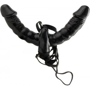 Vibrerende Strap-on met Dildo's - Double Delight