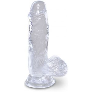 Transparante Realistische Dildo King Cock - 15 cm