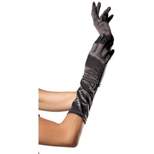 Satijnen Handschoentjes - Zwart