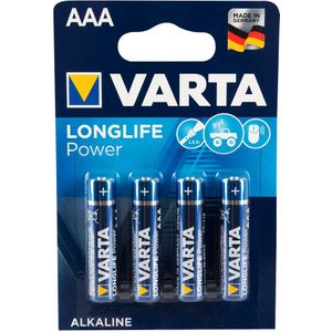 VARTA  AAA Batterijen - 4 Stuks