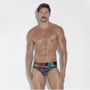 Code 22 Pride Gestreepte Mesh Slip - Diverse Kleuren