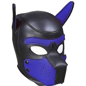 Neopreen Masker Puppy Play - Blauw