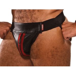 Colt Leren Jockstrap - Zwart-Rood