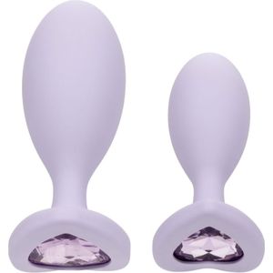 Buttplug set First Time Crystal - Paars