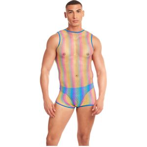 Pink Lipstick Pride Star Jumpsuit - Regenboog