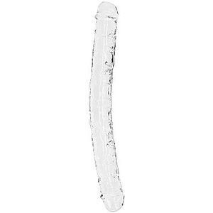 Realistische Dubbele Dildo Transparant - 34 cm