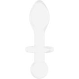 Glazen Buttplug Rocker - Wit