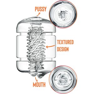 Dubbele Masturbator Crystal Clear Mond & Vagina