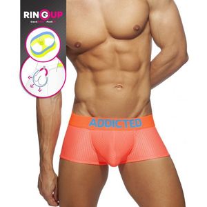 Addicted Ring Up Neon Mesh Trunk - Neon Oranje