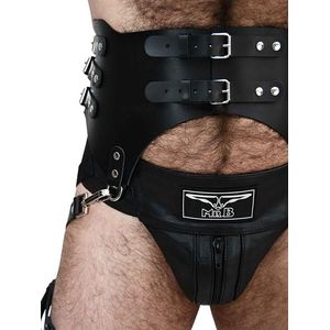 Mister B Serve Leather Garter Belt - Zwart