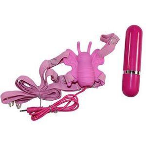 Roze oplegvibrator met bandjes