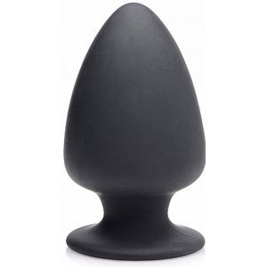 Zwarte Squeezable  Buttplug - Medium