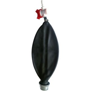 Rubberen Rebreather Bag (3 liter)  - Zwart