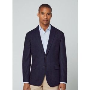 Hackett - HM443266 - Flanellen Blazer - Marineblauw - Wol - Lange Mouwen