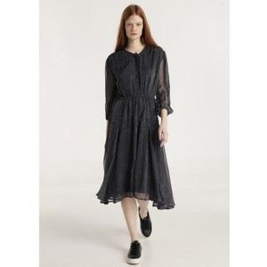 Lois Jeansvoor vrouwen. 448612874 Kili Leo jurk zwart (XS), Casual, Polyester, Lange mouwen