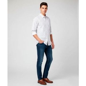 Michael Korsvoor mannen. CF5403VK00 Wit shirt met opdruk (S), Casual, Katoen, Lange mouwen