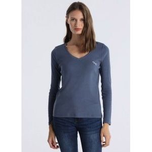 Lois Jeansvoor vrouwen. 423452901 Sydra Kaia beige T-shirt (XS), Casual, Katoen, Lange mouwen