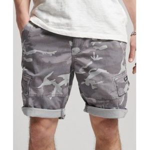 Superdryvoor mannen. M7110015A Militaire bermuda Core grijs (28), Casual, Katoen