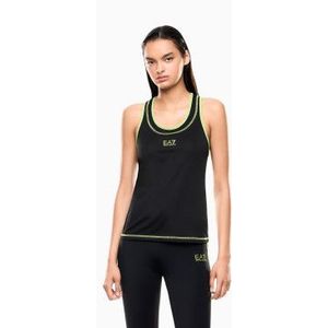 EA7voor vrouwen. 7W000794_AF15723 Ventus7 T-shirt zwart (L), Sportief, Meerdere sporten, Polyester, Mouwloos / spaghettibandjes