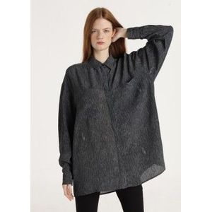 Lois Jeansvoor vrouwen. 431932867 Kon Leona Overhemd zwart (S), Casual, Viscose, Lange mouwen