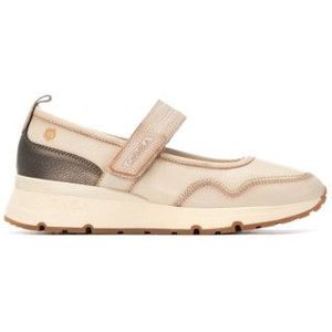 Carmelavoor vrouwen. 16251502-BEIGE Leren schoenen 162515 beige (37), Leer, Plat, Veters, Klittenband, Casual