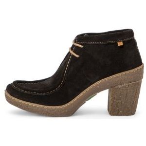 El Naturalistavoor vrouwen. 254321101005_001 Leren enkellaarsjes N5432 Beech zwart (40), Leer, 5 tot 8 cm, Veters, Casual