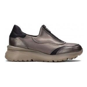 Hispanitasvoor vrouwen. HI233032 Polynesische leren pantoffels Lood (37), Leer, Plat, Ritssluiting, Casual, Grijs