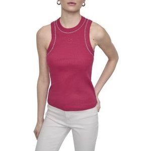 DKNYvoor vrouwen. DJ5T1380 Roze tanktop (M), Casual, Katoen, Mouwloos / spaghettibandjes