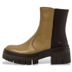 Artvoor vrouwen. 1137411UT003_0G3 Leren enkellaarsjes 1374 brons (40), Leer, 3 tot 5 cm, Ritssluiting, Casual