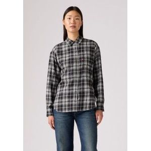 Levi'svoor vrouwen. 003OZ-0002 Western Harlie Flanellen Overhemd grijs (L), Casual, Katoen, Lange mouwen