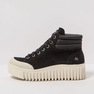 Art - Brighton - Leren Plateauschoenen - Zwart - 3 tot 5 cm - Veters - Casual