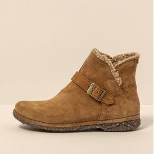 El Naturalistavoor vrouwen. 254731155005_023 Leren enkellaarsjes N5473 Angkor lichtbruin (36), Leer, Plat, Ritssluiting, Casual