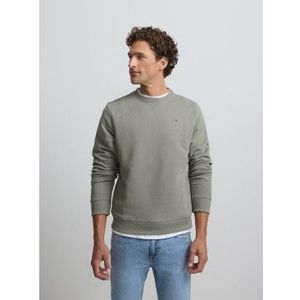 Silbonvoor mannen. 133844 SB-schild sweatshirt groen (S), Casual, Katoen