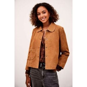 BA&SHvoor vrouwen. 1H24MILA Jas Milas bruin (34), Casual, Leer