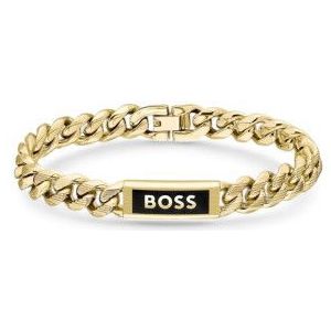 BOSSvoor mannen. 1580680M Roestvrijstalen armband Helder verguld (OSFA), Goudkleurig, Casual, Roestvrij staal
