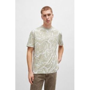 BOSSvoor mannen. 50511251 Te Ocean beige T-shirt (M), Casual, Katoen, Korte mouwen