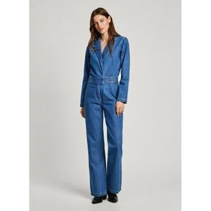 Pepe Jeansvoor vrouwen. PL230504 Jumpsuit Joanna blauw (S), Casual, Katoen, Lange mouwen