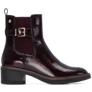 Carmelavoor vrouwen. 16257902-BURDEOS Leren enkellaarsjes 162579 zwart (37), Leer, Plat, Ritssluiting, Casual