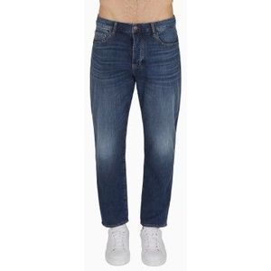 Armani Exchangevoor mannen. XM000072AF13089MB002 Jeans Wortelblauw (34), Casual, Katoen, Denim