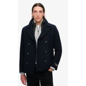 Superdry - M5011792A - Wollen Jas - Marineblauw - 2-in-1