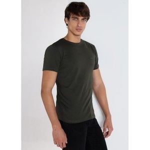Lois Jeansvoor mannen. 184383742 Donkergroen T-shirt met korte mouwen (S), Casual, Katoen