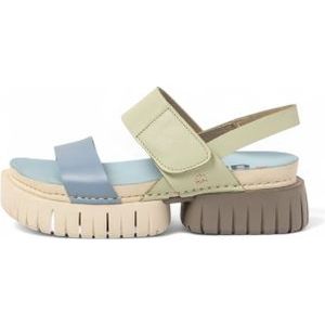 Artvoor vrouwen. 1188111YA003_0MU Leren sandalen 1881 Madeira veelkleurig (37), Leer, 3 tot 5 cm, Klittenband, Casual