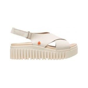 Artvoor vrouwen. 1157411ZZ003_020 Leren sandalen 1574 Brighton beige (37), Leer, 3 tot 5 cm, Klittenband, Casual