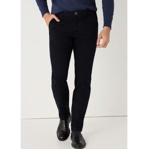 Bendorffvoor mannen. 803215417 Zwarte slim fit chino broek (28), Blauw, Casual, Katoen
