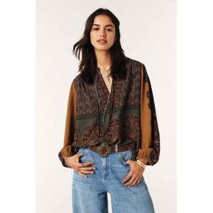 BA&SHvoor vrouwen. 1H25BAKE Bruine Baker blouse (34), Casual, Viscose, Lange mouwen