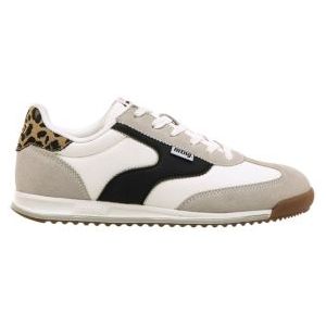 Mtng - Olympic - Sneakers - Zandkleurig - Textiel - Vetersluiting