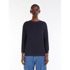 Max Mara Weekend - Trui - Grijs - Katoen - Ronde Hals - Regular Fit