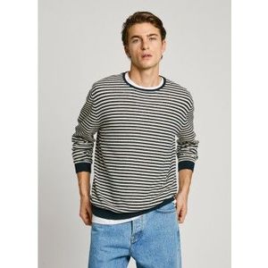Pepe Jeansvoor mannen. PM702508 Gestreepte trui Layne (XXL), Casual, Katoen, Duurzaam, Marineblauw