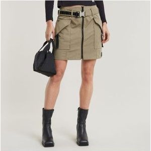 G-Starvoor vrouwen. D25239-D720-C788 Tech rok beige (26), Casual, Gerecycled polyester, Duurzaam